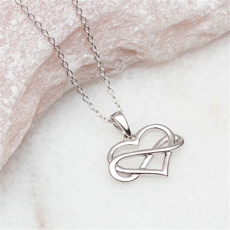 Personalised Sterling Silver Infinity Heart Necklace By Hurleyburley