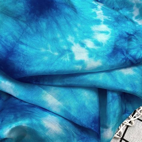 100 Mulberry Silk Habotai Fabric By The Yard Blue Silk Etsy