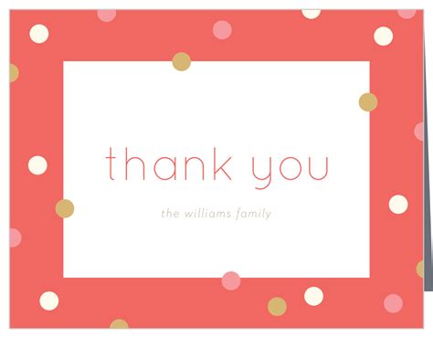 Pretty Polka Dots First Birthday Thank You Cards By Basic Invite