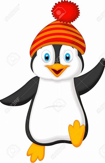 Penguin Cartoon Hat Wearing Illustration Penguins Clipart