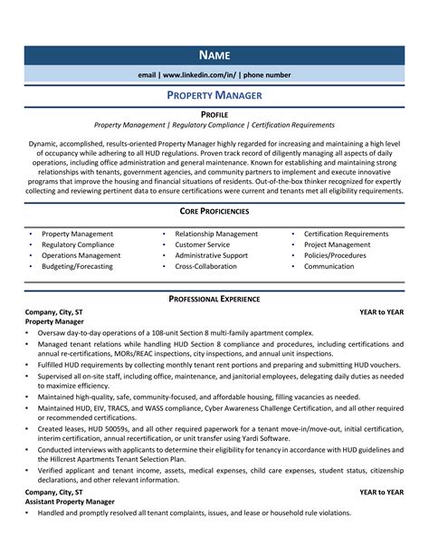 Property Manager Resume Example And Guide 2021 Zipjob