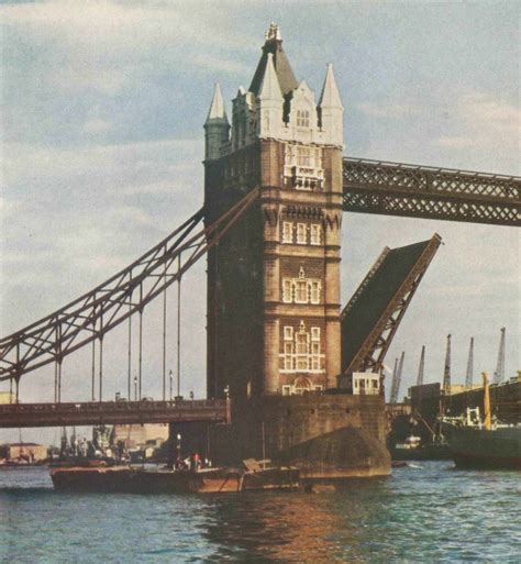 Tower Bridge London 1950s Vintage Print Colour Photograph Etsy