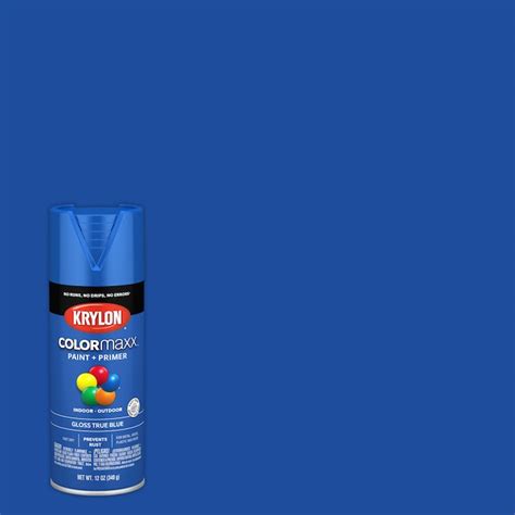 Krylon Colormaxx Gloss True Blue Spray Paint And Primer In One Net Wt