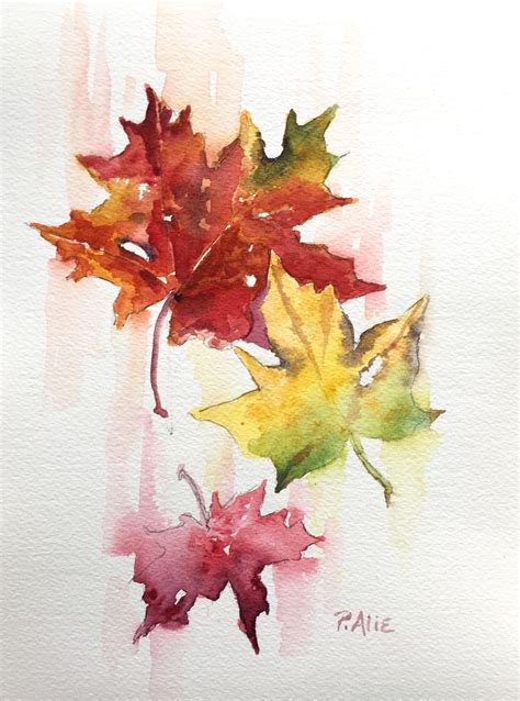 Small Works Demos And Sketches Watercolor Autumn Leaves Autumn Leaves Art Watercolor