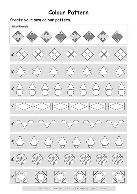 patterns worksheets  maths grade  keypractice workbooks
