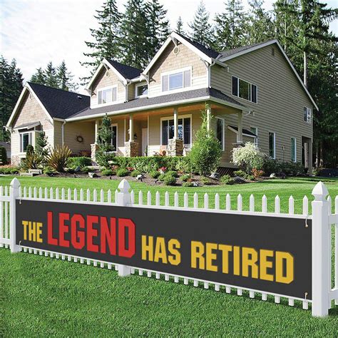 Buy The Legend Has Retired Large Banner Happy Retirement Theme Yard
