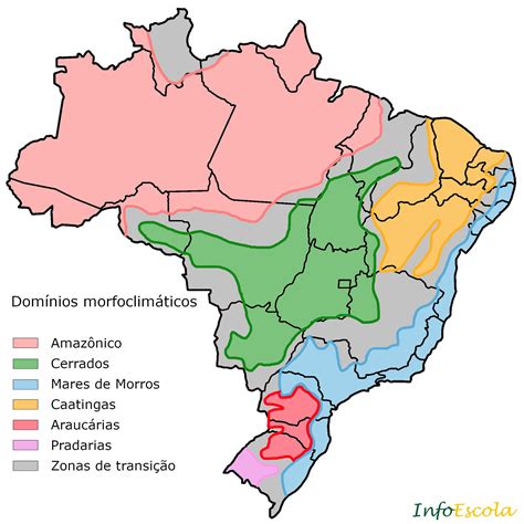 Dom Nios Morfoclim Ticos Do Brasil Geografia Infoescola