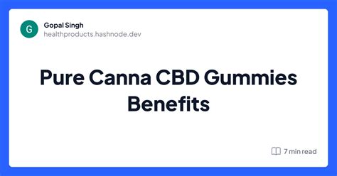 Pure Canna Cbd Gummies Benefits