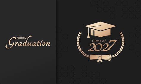 Premium Vector Class Of 2027 Year Graduation Of Decorate