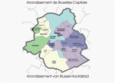 Municipalities Of The Brussels Capital Region Full Size