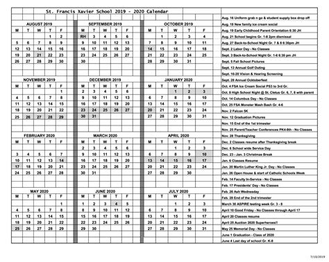 Catholic Liturgical Calendar 2019 2020