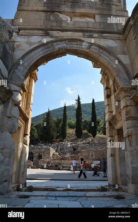 Ephesus Turkey August 16 2017 Celsus Library In Ephesus Ancient