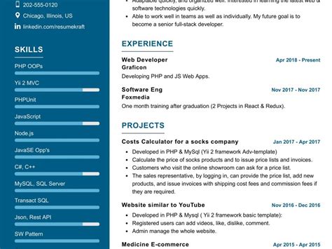 Web Developer Resume Sample In 2024 Resumekraft