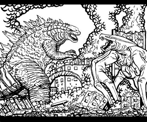 Dibujos Para Colorear De Godzilla Vs King Kong Impresion gratuita