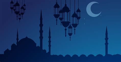 Hd Wallpaper Illustration Background Ramadan Fanoos Masjid Night