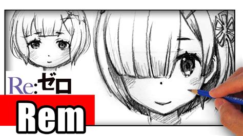 How To Draw Rem From The Anime Rezero Youtube