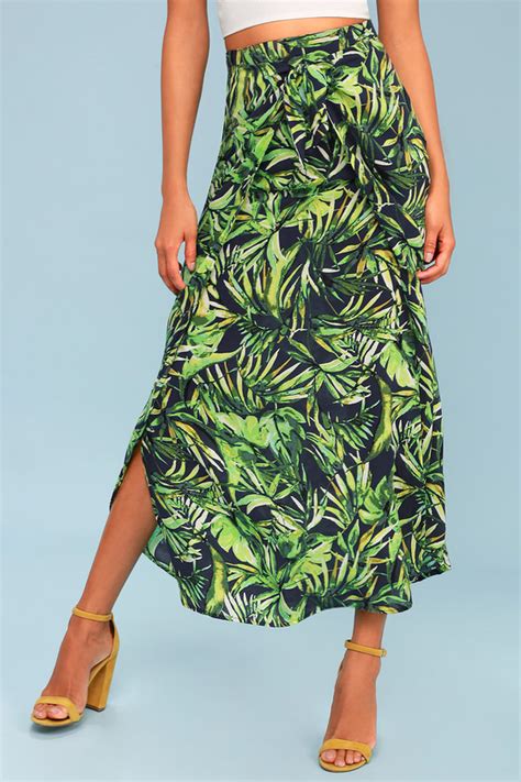 Lucy Love Hyde Beach Tropical Print Skirt Maxi Skirt Lulus