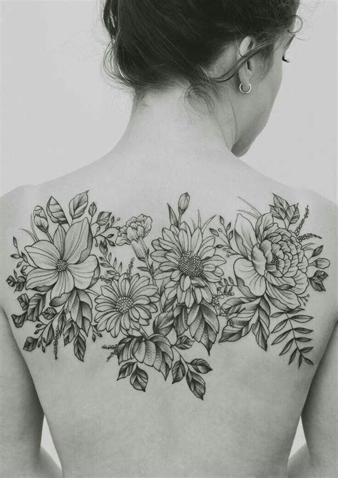 Flower Tattoos On Back And Side Tattoosonback Floral Back Tattoos