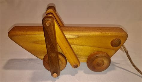 Handcrafted Wood Grasshopper Pull Toy Etsy Uk