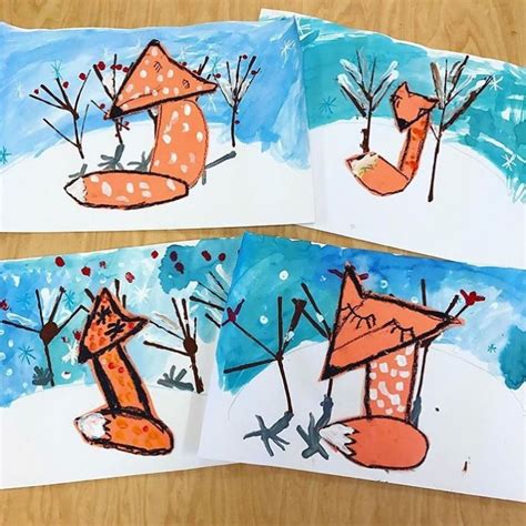 Throwback To Kindergarten Winter Foxes A Few Years Ago ️🦊 The