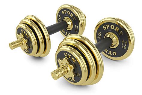 960 Gold Dumbbells Stock Photos Pictures And Royalty Free Images Istock