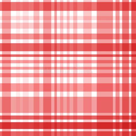 Seamless Red Checkered Pattern Vector Illustration For Your Design