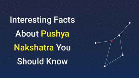 Pushya Nakshatra Astrological Significance Benefits And Effects