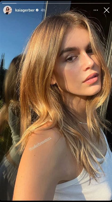 Kaia Gerber Ditches Trademark Brunette Do Debuts New Blonde Hair For