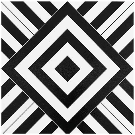 Achim Retro Geometric 12 Inch Square Peel And Stick Vinyl Floor Tiles In