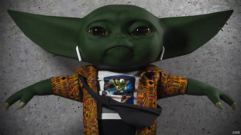 Star Wars The Mandalorian Baby Yoda Zoomer Cgi Digital Art