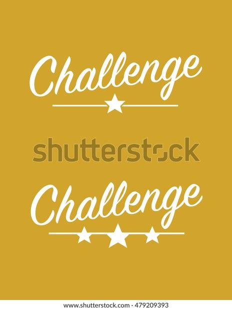 Vector Challenge Emblem Stock Vector Royalty Free 479209393