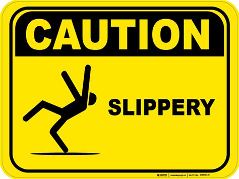 caution floor slippery when wet sticker self adhesive sign slippery warning hot water danger