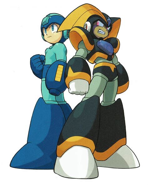 Mega Man And Bass Rockman And Forte Promotional Artwork Megaman D