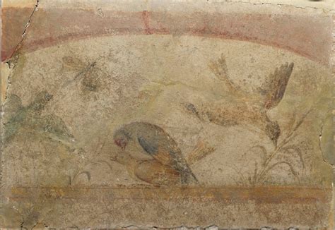 A Roman Wall Painting Fragment Second Pompeian Style Circa 1st