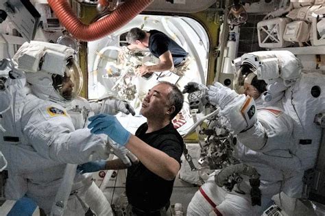 Astronauts Conclude Spacewalk Maintenance On International Space