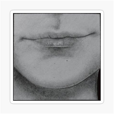 Drawing Insecurities Thin Lips Body Positivity Sticker For Sale By Maoudraw Redbubble