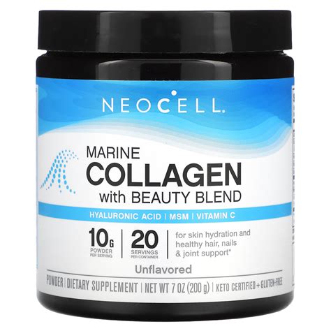 NeoCell Marine Collagen With Beauty Blend Powder Unflavored 7 Oz 200 G