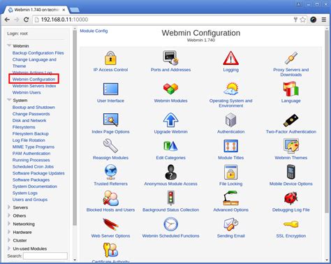 Webmin 1 801 Released A Web Based System Administration Control Panel