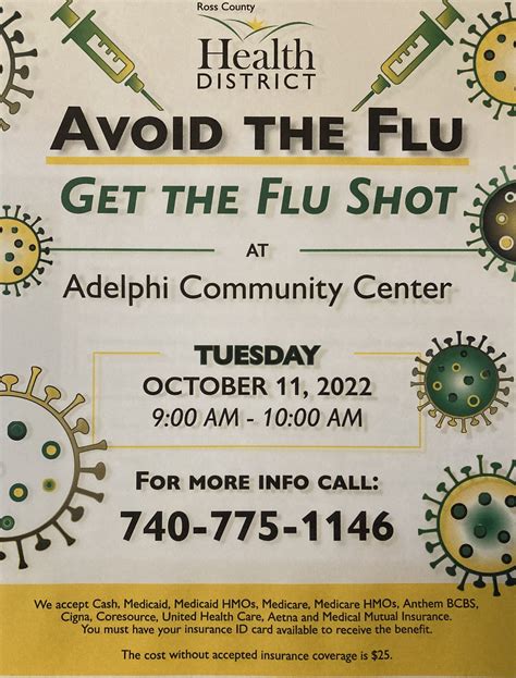ANNUAL FLU SHOT CLINIC AT THE COMMUNITY CENTER – Adelphi, Ohio