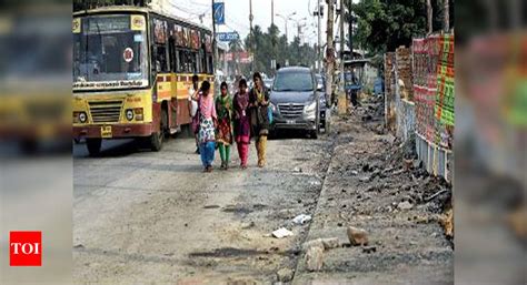 Why pedestrians dread Mount-Poonamallee Road | Chennai News - Times of