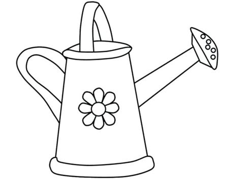 Fresh water lake coloring page. Watering Can Coloring Page at GetColorings.com | Free ...