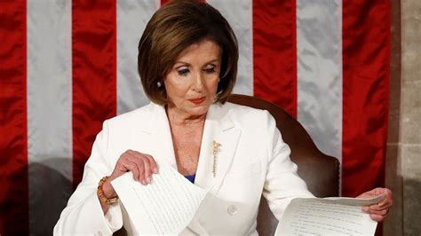 Mike Pence Nancy Pelosi Hit A New Low By Ripping Up Trumps Sotu Speech