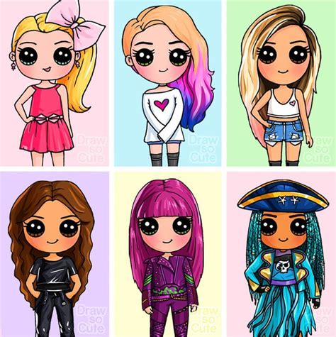 Mi tablero. | Kawaii girl drawings, Cute kawaii girl, Cute cartoon drawings