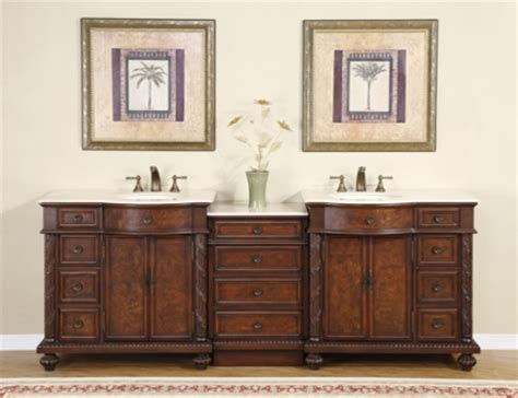 This removes any fixtures from your vanity top, making it. 90 Inch Traditional Double Bathroom Vanity with Marble