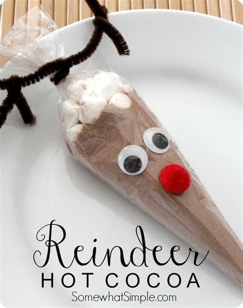 Christmas Diy Reindeer Hot Cocoa Bags Reindeer Hot Chocolate