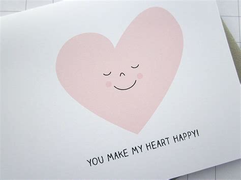 You Make My Heart Happy Card By Monkeymindesign On Etsy