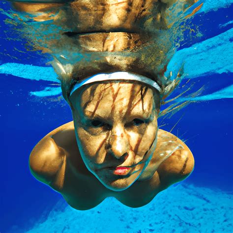 Woman Swimming Underwater Creative Fabrica