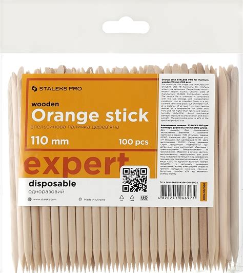 Staleks Pro Expert Wooden Orange Stick Orangewood Manicure Sticks
