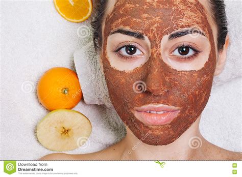 Natural Homemade Fruit Facial Masks Stock Image Image Of Applying