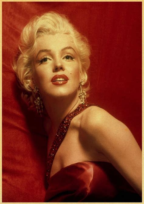 Marilyn Monroe Vintage Kraft Paper Poster Iconic Actress Wall Sticker